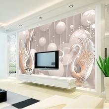 5d客厅背景墙壁纸 定制立体墙纸电视装饰玉雕 3d壁画无缝墙布欧式