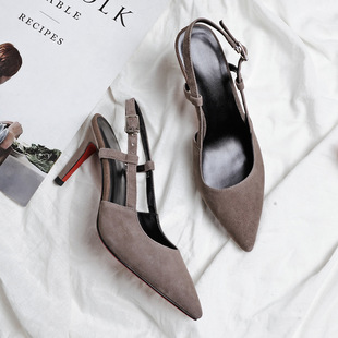 一字带细高跟凉鞋图片_一字带细高跟凉鞋图片