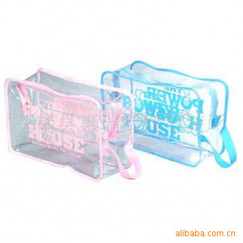 UV彩印pvc拉链袋 子线软管涤纶包边化妆品防水包装袋