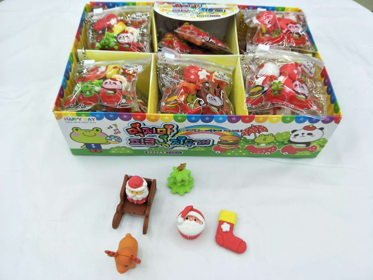 厂家定做小咕咚拉链袋装 圣诞小人帽子靴子造型套装学生奖品批发详情图10