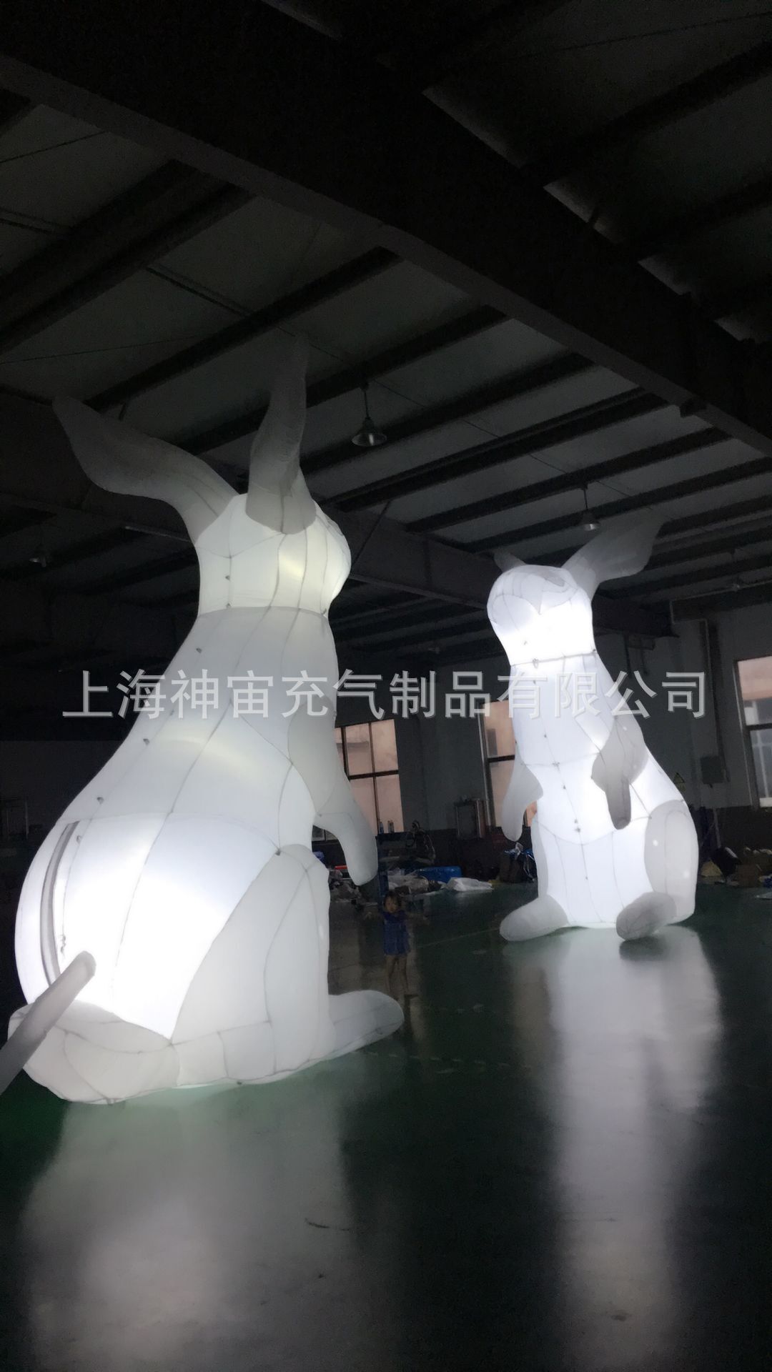 充气月亮月兔玉兔月球气模充气玉兔充气发光月亮月兔玉兔月球