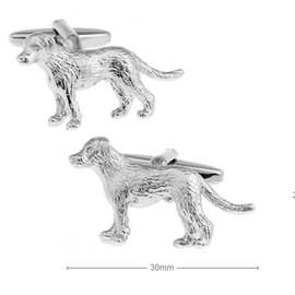 2019款精品袖扣金毛犬金属法式衬衫袖钉纽扣/动物狗dog cufflinks