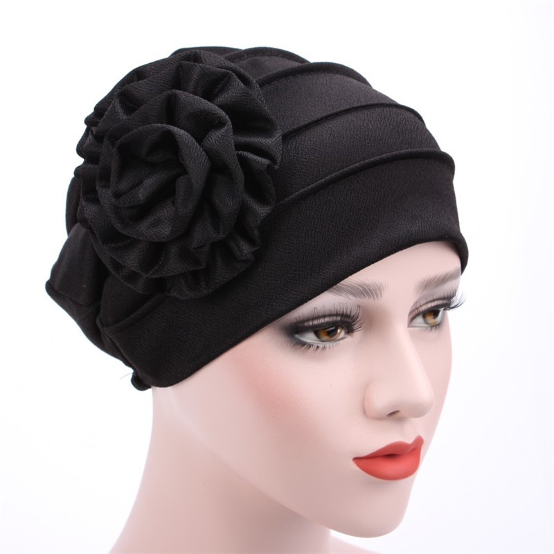 Women's Ethnic Style Solid Color Flower Beanie Hat display picture 2