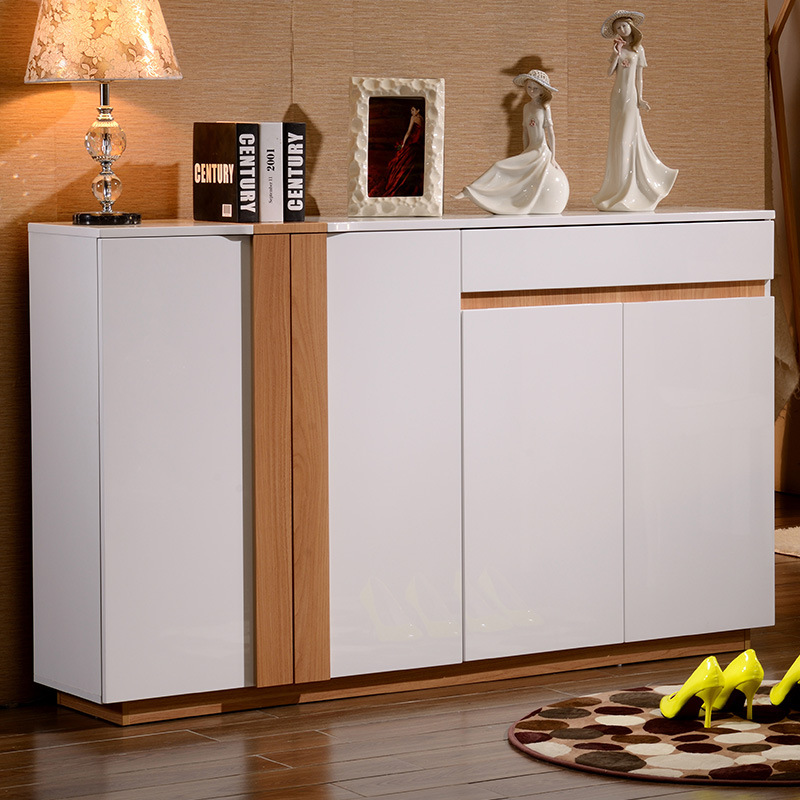 简约现代储物阳台柜 简易超薄收纳鞋架 大容量烤漆客厅玄关鞋柜|ms