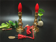 尚心圆佛具批发电蜡烛 进宝 合金电烛5寸~9寸