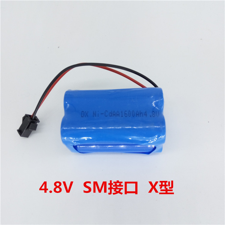 大容量 4.8v 1600mAh镍镉5号AA遥控玩具车船充电电池组双层 X型