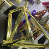 Bicycle Single Frame electroplate Spray paint golden Highlight electroplate Metal paint golden electroplate Protective lacquer