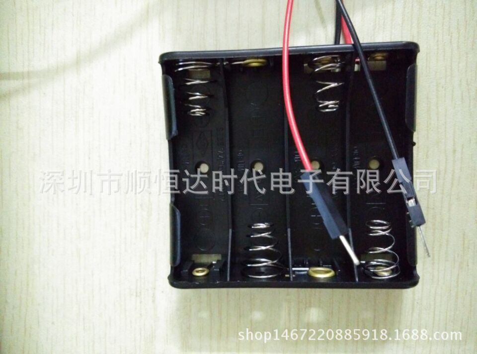 厂家供应4节 5 7号电池盒 带杜邦公母1 2P插头