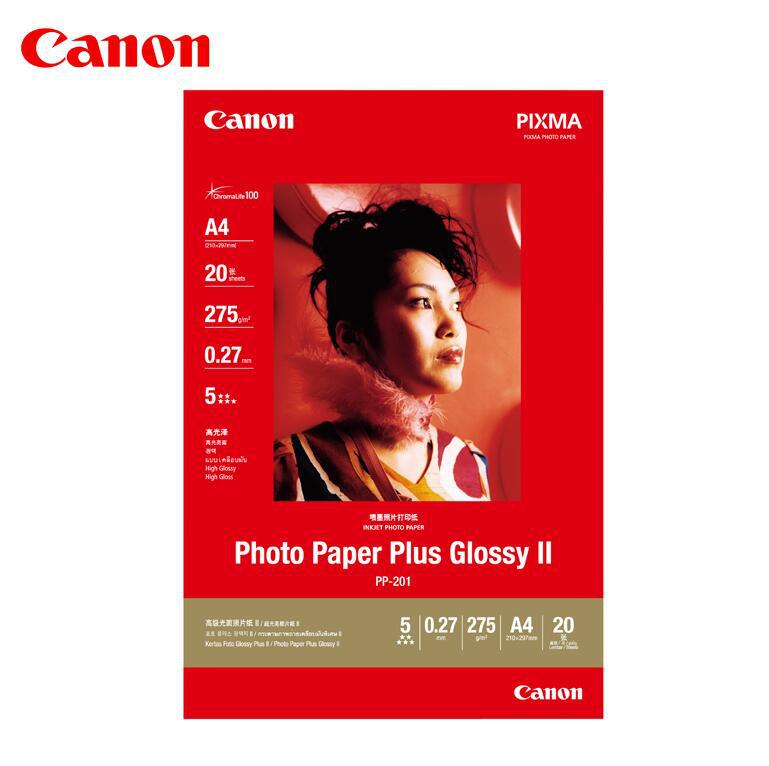 原装正品 PP-201佳能6寸相纸高级光面喷墨照片纸A4 A6 20张相片纸