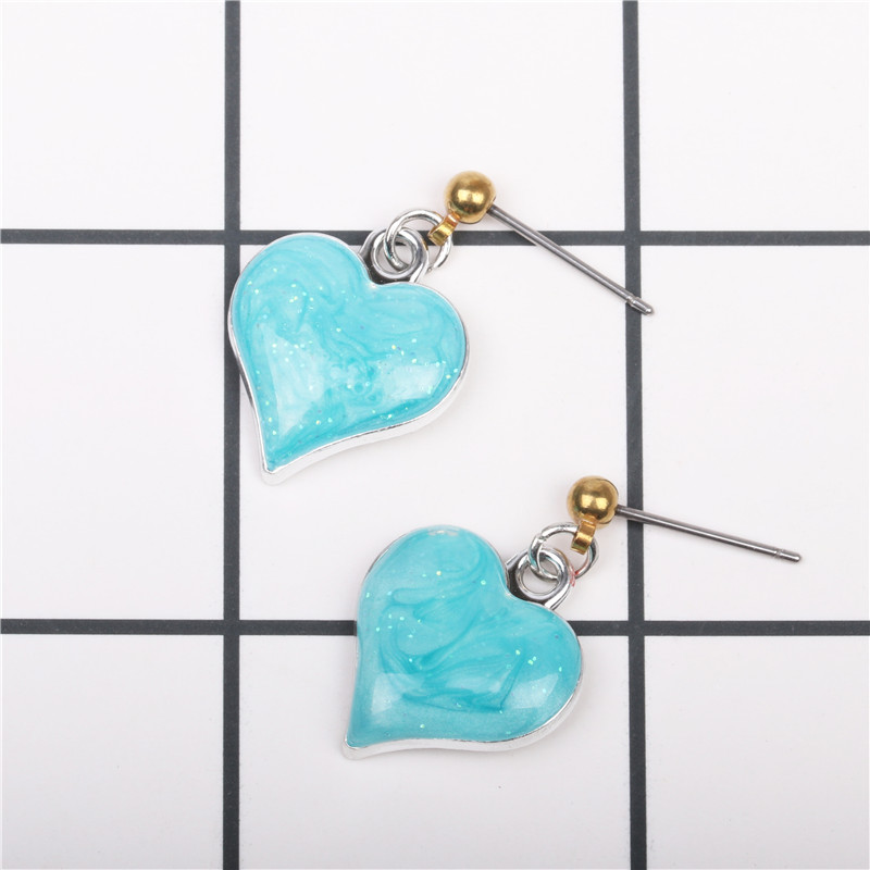 Moda Long Peach Heart Love Earrings Studs Pendientes Femeninos Al Por Mayor display picture 14