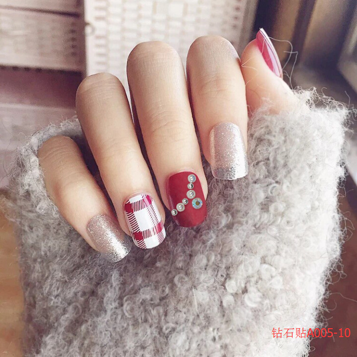 Diamond nail stickers, super shiny Japanese design, diamond stickers, self-adhesive nail drill, in stock, wholesale and customization detail image 9