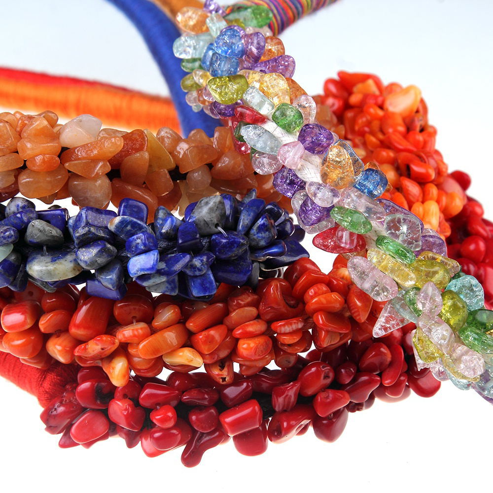 Ethnic Style Flower Gem Womenu0027S Necklace 1 Piece