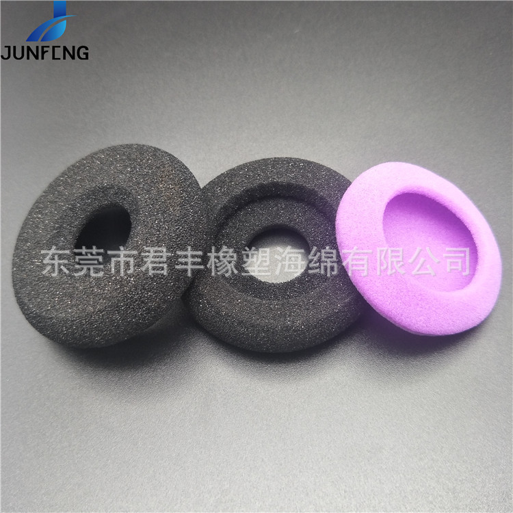 供应加厚耳机耳塞海棉套 头戴式客服黑色半包耳麦罩海绵
