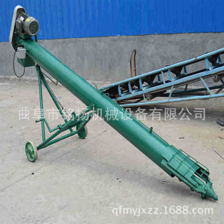 多型号规格螺旋提升机 粉煤灰螺旋上料双出料口输送机