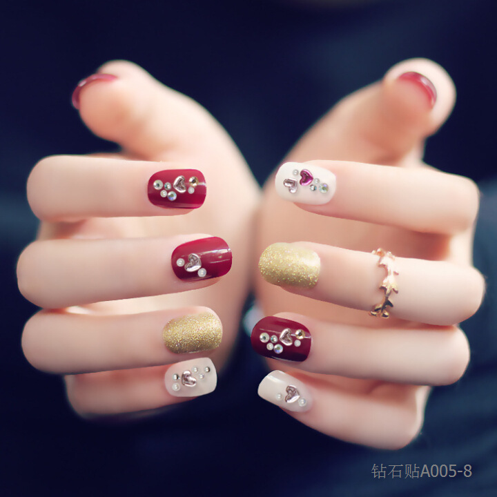 Diamond nail stickers, super shiny Japanese design, diamond stickers, self-adhesive nail drill, in stock, wholesale and customization detail image 5