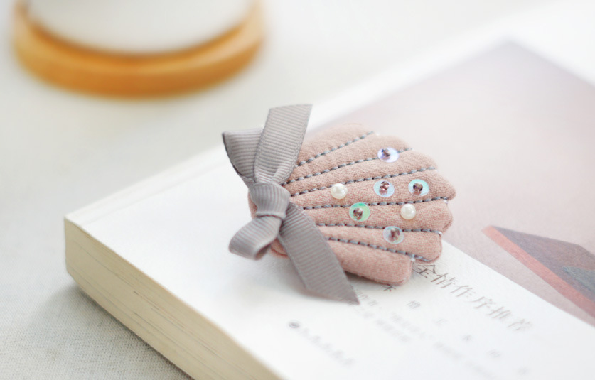 Korea Children’s Cotton Linen Beads Scallops Cute Hair Clip display picture 10