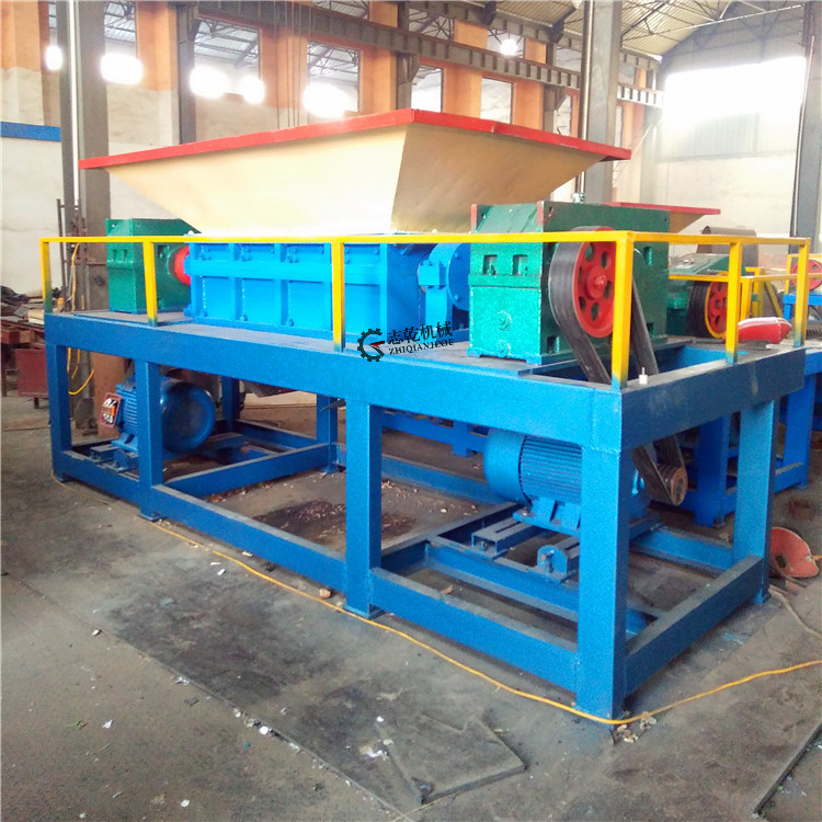 自行车摩托车双轴撕碎机 多功能编制袋吨包袋粉碎处理设备厂家