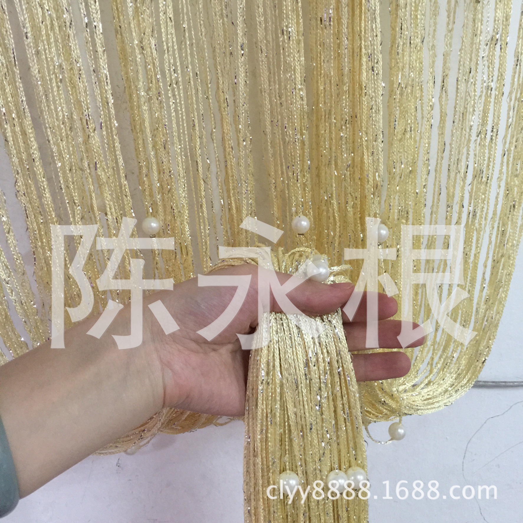 Silver Wire Curtain Plus Bead Curtain Door Curtain Entrance Decoration Luxury Partition Crystal Bead Encryption Silent Bead Curtain