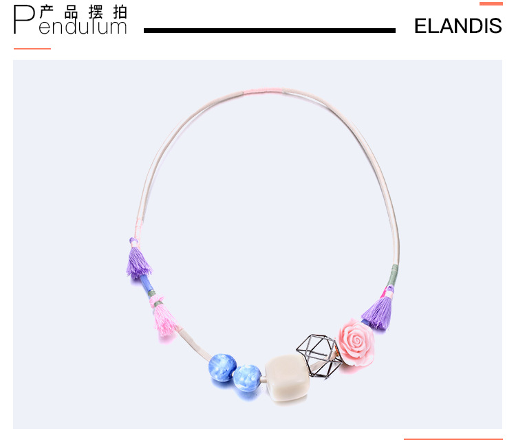 Occident and the United States Resinnecklace (Mixed color)NHNTF1272-Mixed color