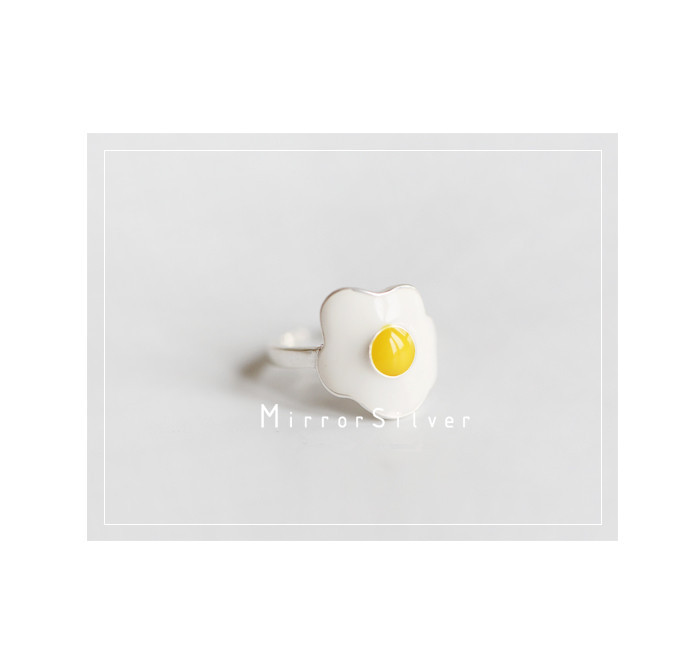 Korea Cute Poached Egg Open Ring display picture 4