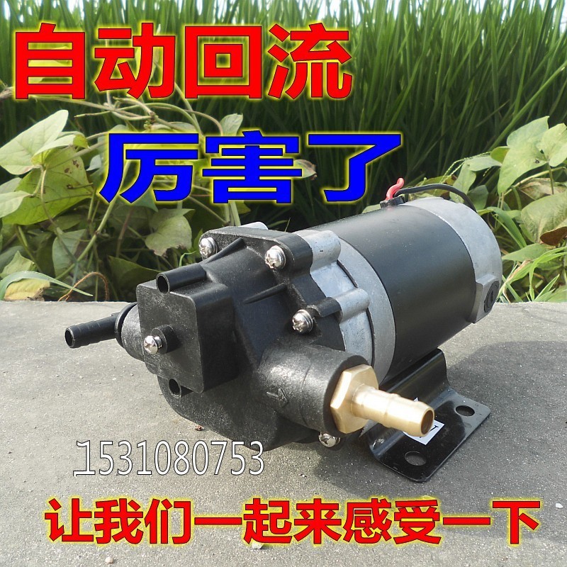 12V自动回流高压隔膜泵水泵大功率电动喷雾器打药机果树喷药泵