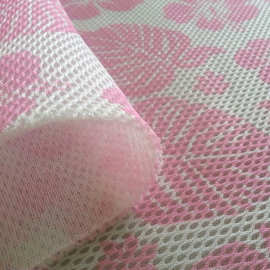 供应印花三明治网眼布 床品家纺 鞋服箱包用料厂家直销 价格优惠