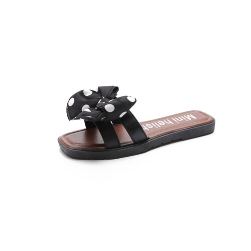 Helesha New Fashion Bowtie Slippers Women's Summer Casual Indoor and Outdoor Wear Beach Flat Sandals