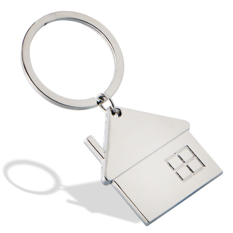 Factory wholesale key chain personality simulation metal house key chain pendant gifts can be laser LOGO