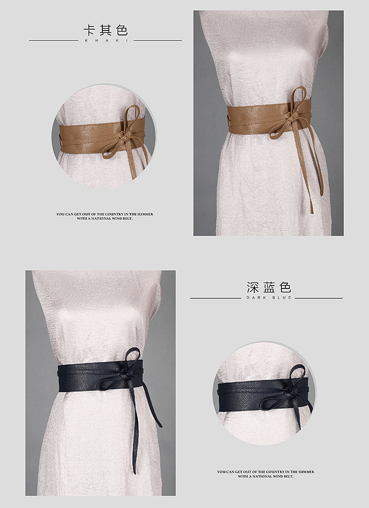 Wholesale Simple Wide Ribbons Bowknots Belt Nihaojewelry display picture 5