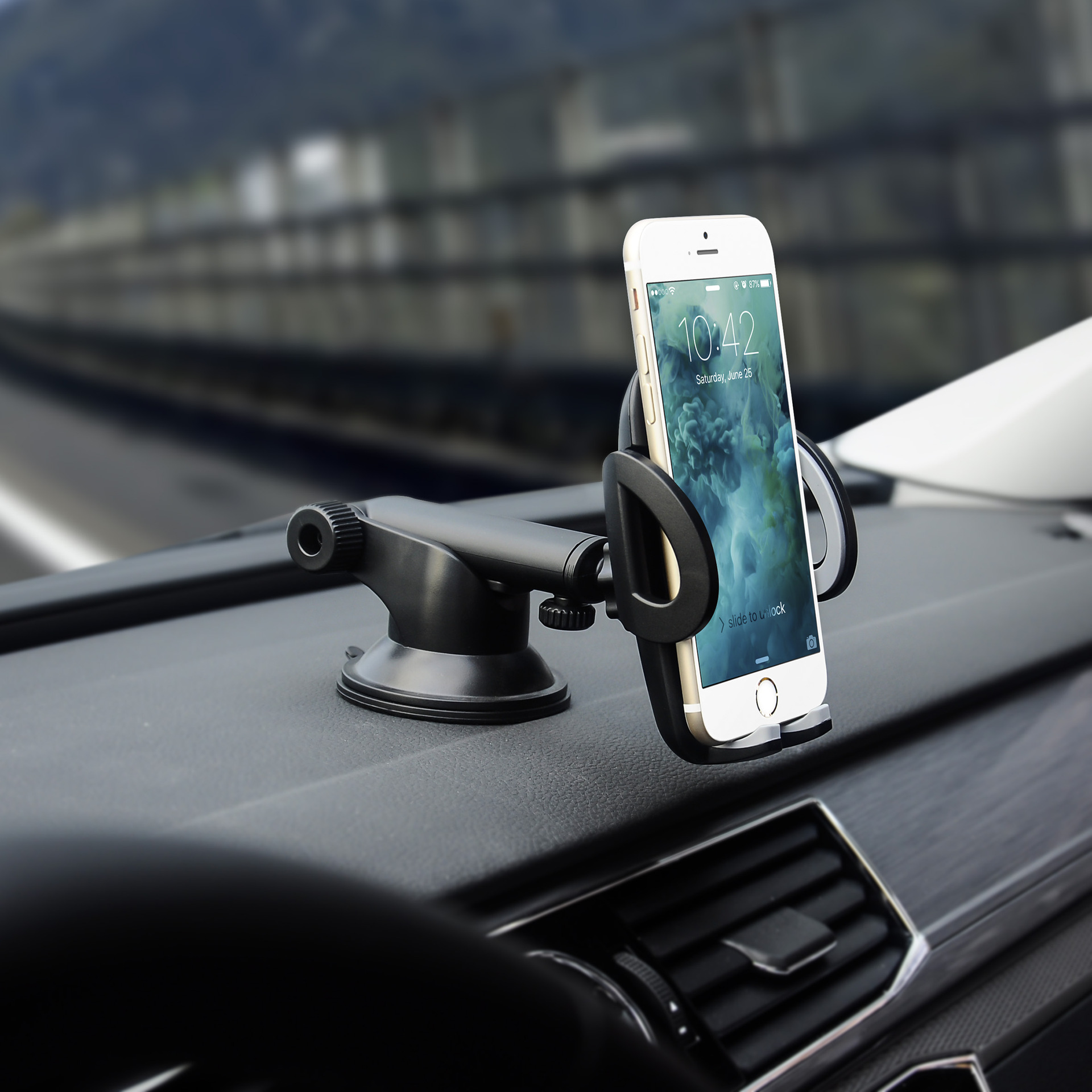 新款汽车手机支架创意360度旋转吸盘伸缩磁铁铝合金车载手机支架-阿里巴巴