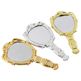 欧式塑料手柄镜化妆镜便携式镜子礼品镜仿古新雅达NE-177厂家直供