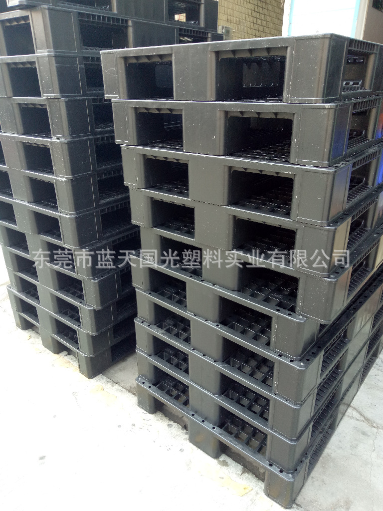 供应深圳电子厂专用防静电仓储塑料地台板 黄色塑料卡板塑料垫板