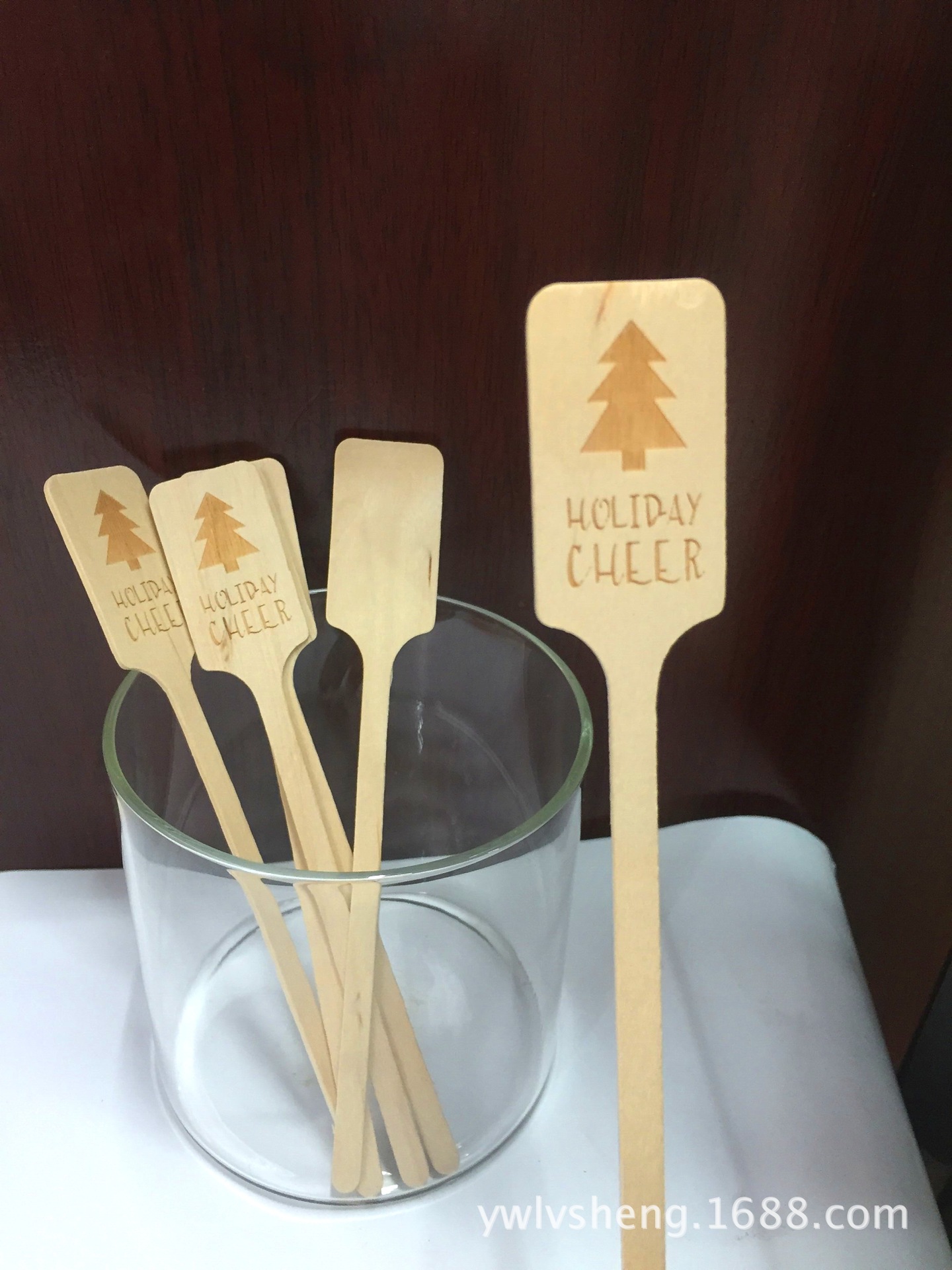 方头木质咖啡棒