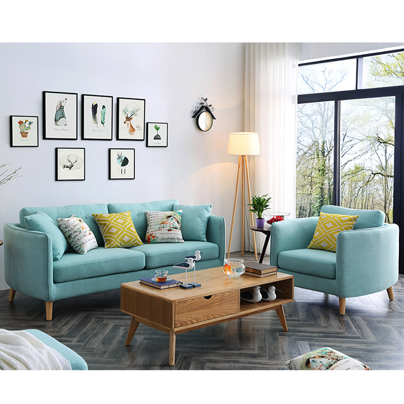 北欧沙发可拆洗布艺沙发现代简约客厅沙发大小户型转角贵妃组合