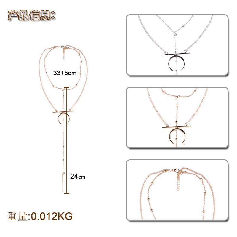Occident and the United States alloy plating necklace (Gold)NHJQ9269-Gold