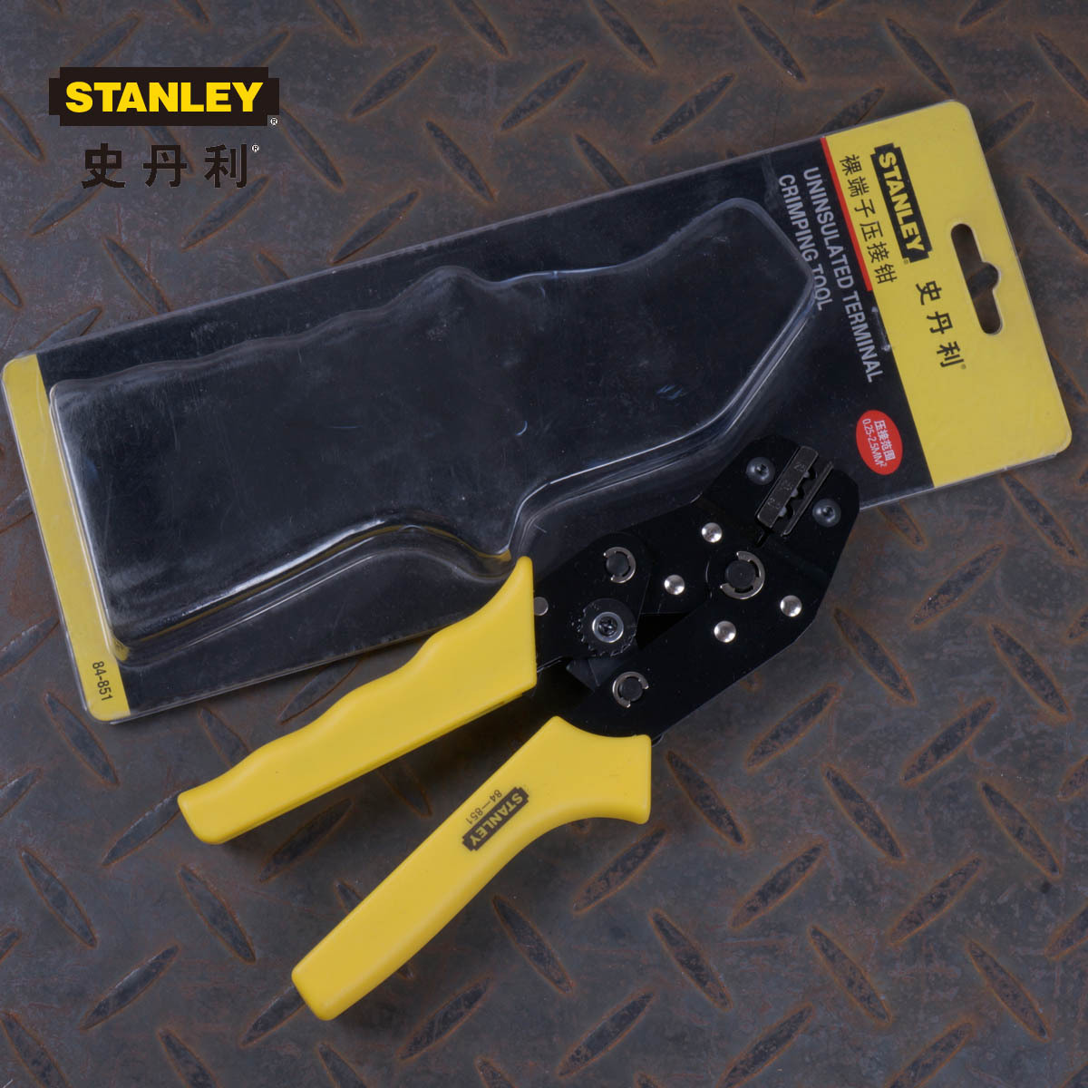 史丹利B系列裸端子压接钳0.25-2.5mm2压线钳84-851-22端子压著钳