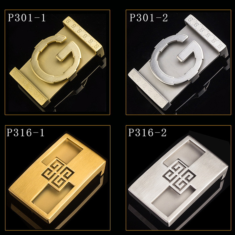 30款批发3.8男皮带扣平滑钢扣头 不锈钢腰带板扣 定制打样直销