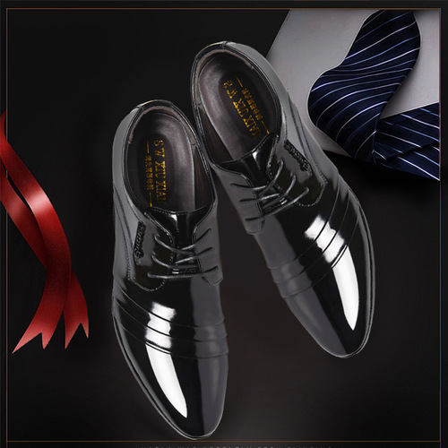 New velvet casual shoes, leather shoes, men's business formal wedding shoes, trendy frosted men's shoes, drop shipping