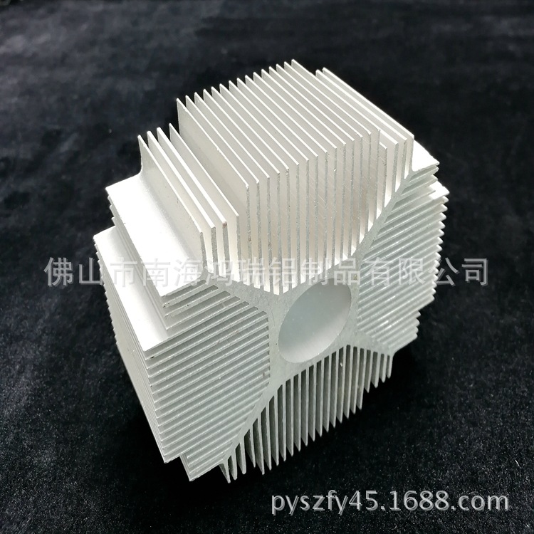 鸿瑞定 做批发  工业非标  异型太阳花铝型材散热器 6063