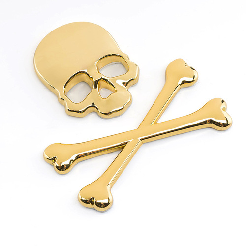 Metal Skull Head Car Sticker 3D Stereo Car Sticker Ghost Head Car Sticker 3D Automotive Metal Side Marker Sticker Rear Marker Sticker