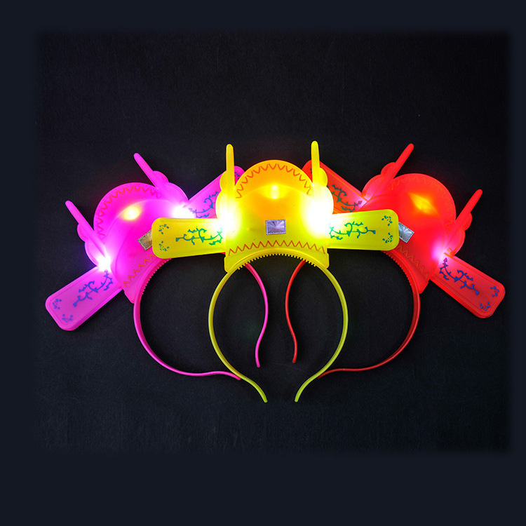 Luminescent Halloween Bowknot Horns/ears Hairband display picture 7