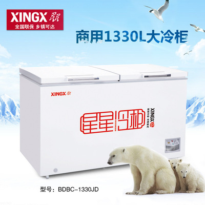 星星BD/BC1330ND 大容量冰冻柜 商用雪糕柜冻肉柜 卧式冷冻冷藏柜|ms