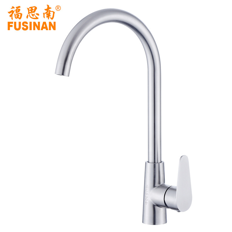 304 stainless steel kitchen sink vegetable basin hot and cold mixing faucet goddess hot and cold Big Bend source factory 304 stainless steel kitchen sink vegetable basin hot and cold mixing faucet goddess hot and cold Big Bend source factory