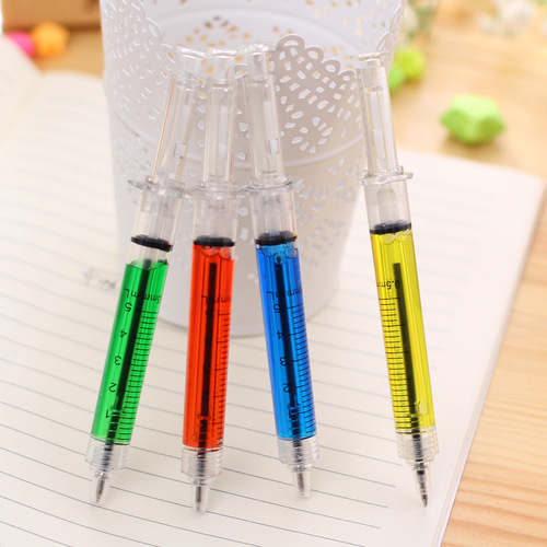 Creative Syringe Syringe Ballpoint Pen Wholesale Children's School Supplies Gifts Office Stationery Signature Pen