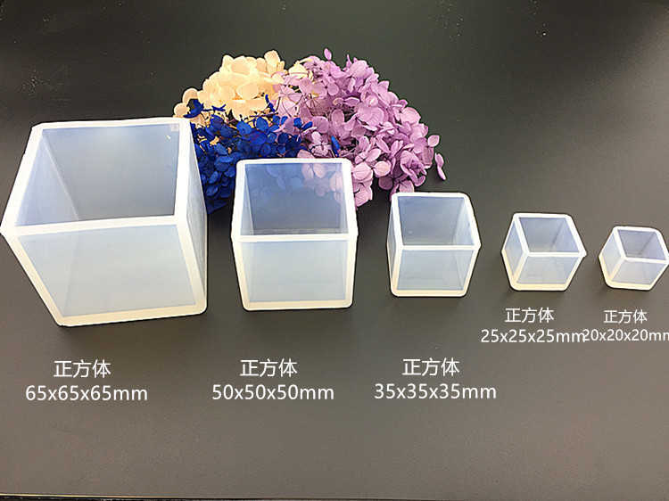 Crystal Epoxy Cube Silicone Mold Free Polishing DIY Handmade Jewelry Resin Dried Flower Decoration Model