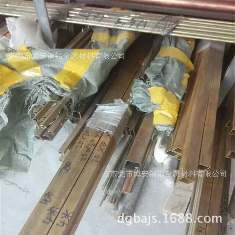 肇庆现货供应H62黄铜方管厂家25*25*2mm高精密环保一根代发批发价