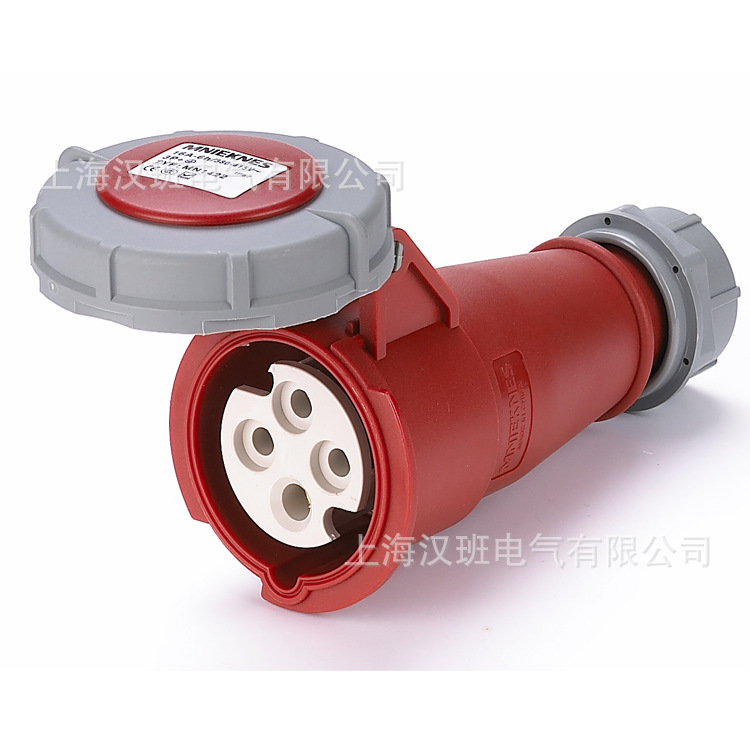 冷藏集装箱专用工业插座32A 4芯 冷藏柜连接器380v 3H母座