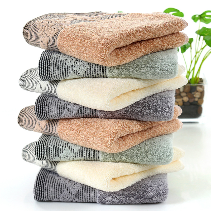 wholesale Jacquard Cotton towel Manufactor supply thickening water uptake Wash one's face towel gift towel Customized LOGO