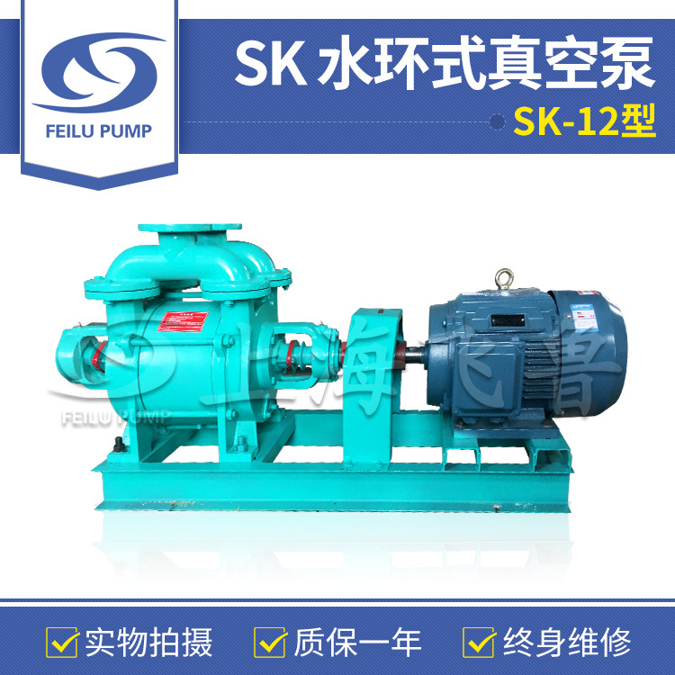 填料机械密封真空泵  SK-12型水环真空泵 不锈钢真空泵厂家直销