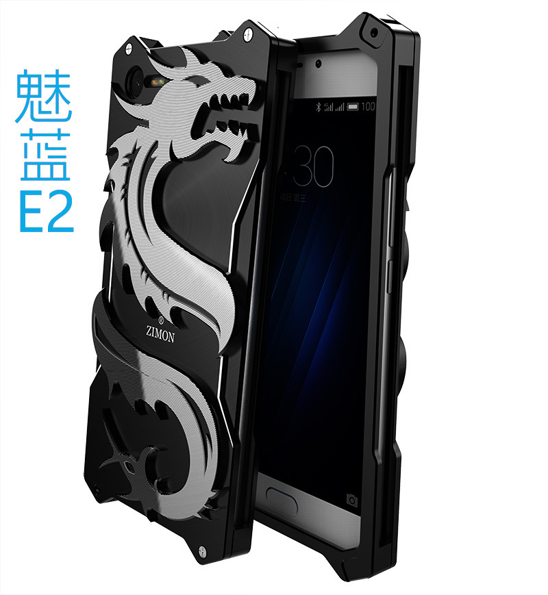 SIMON Dragon Aerospace Aluminum Alloy Shockproof Armor Metal Case Cover for MEIZU E2